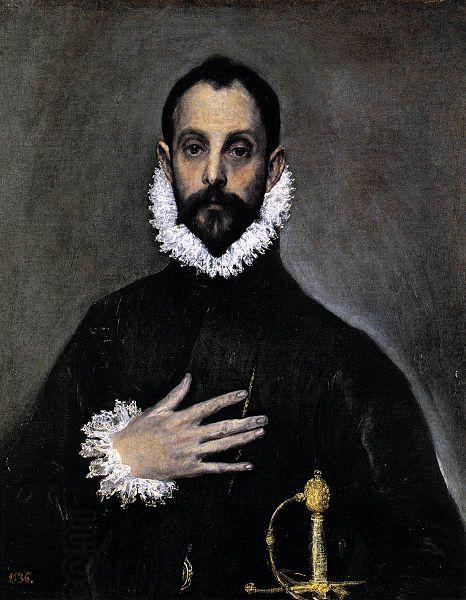 El Greco Nobleman with his Hand on his Chest oil painting picture